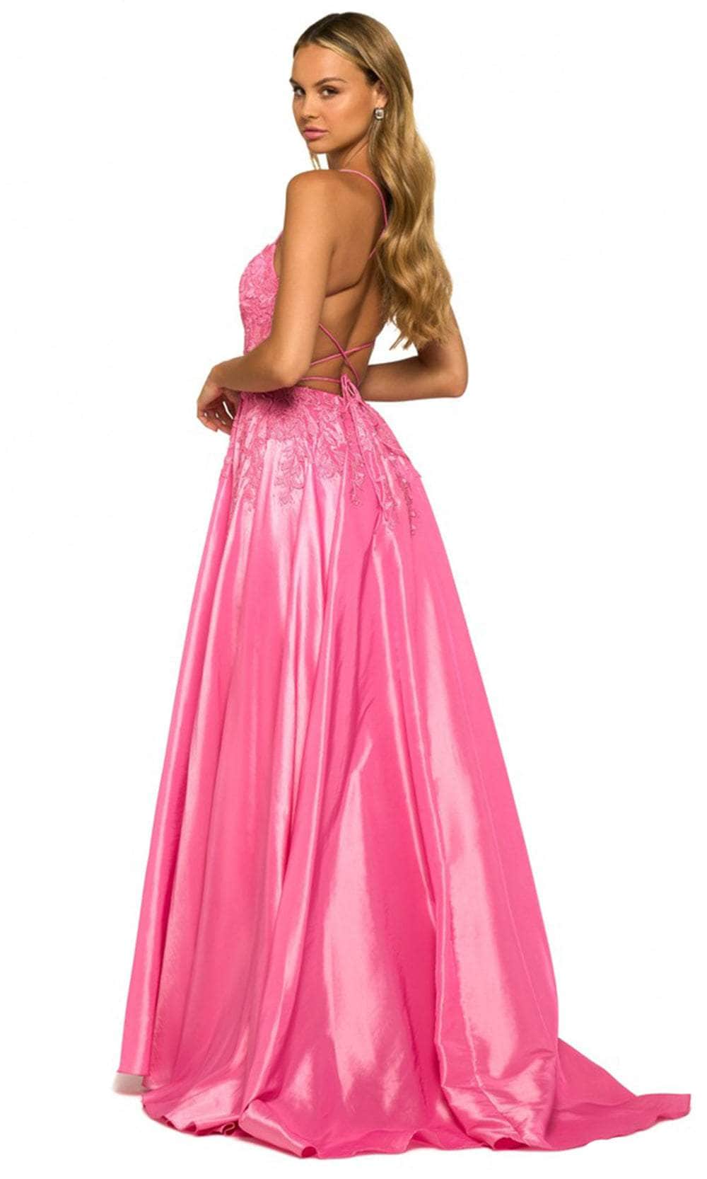 Sherri Hill, Sherri Hill 55477 - Leaf Lace Sleeveless Prom Gown