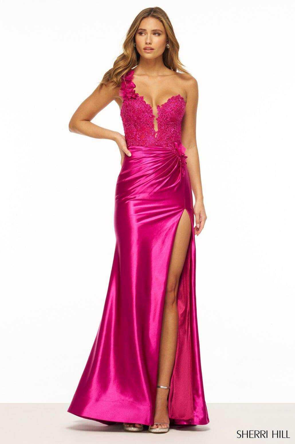 Sherri Hill, Sherri Hill 56174 - Laced Prom Gown