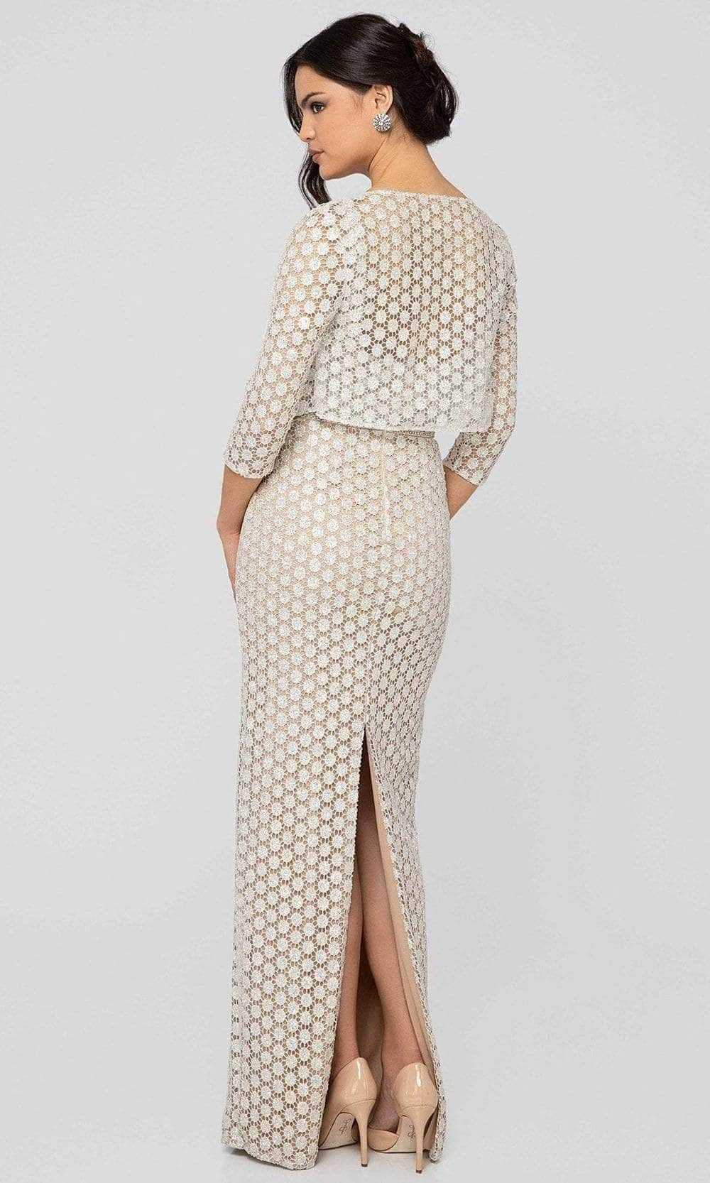 Terani Couture, Terani Couture 1911E9087 - Lace Dress with Matching Jacket